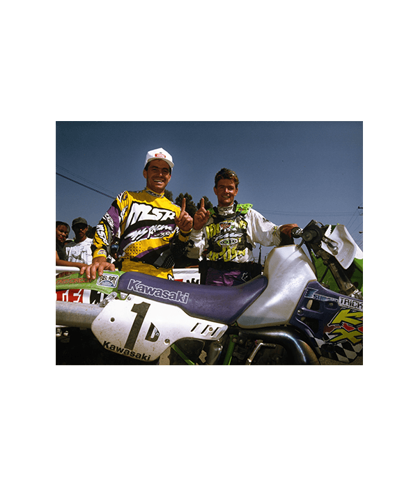 Ricky Carmichael & Jeff Emig at National MX Championship.