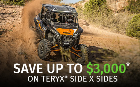Save up to $3,000* on Teryx® Side x sides