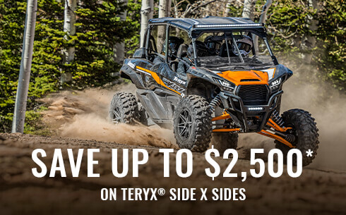 Save up to $2500 on Teryx Side X Sides