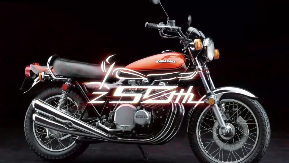 KAWASAKI 50TH ANNIVERSARY T-SHIRT BLACK MOTORCYCLE LOGO TEE ALL SIZES 