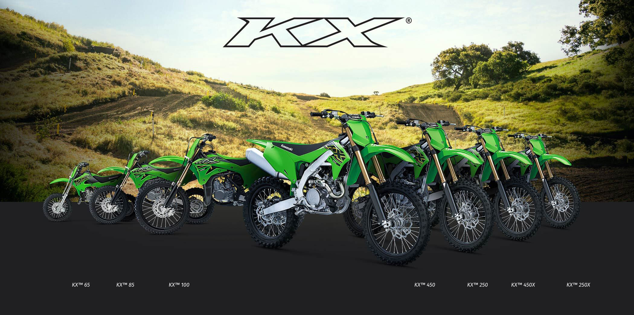 KX FAMILY: KX65 KX85 KX100 KX450 KX250 KX450X KX250X