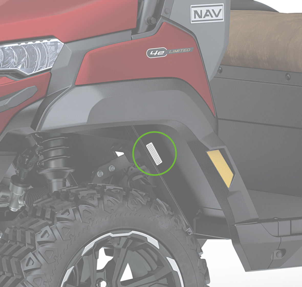 You will find the VIN stamped on the front left wheel well.