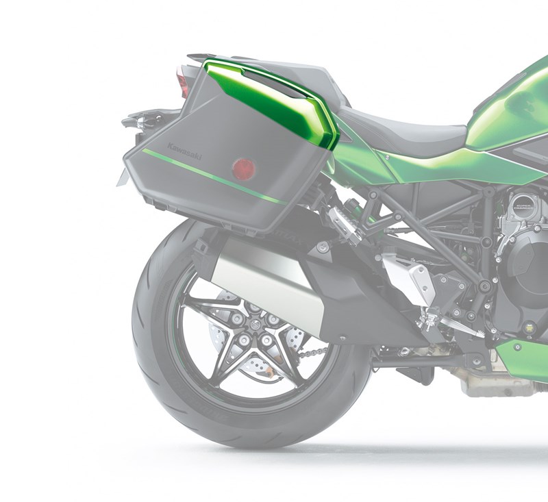 KQR™ 28 Liter Hard Saddlebag Set, Color Panel Set, Emerald Blaze Green/60R detail photo 1