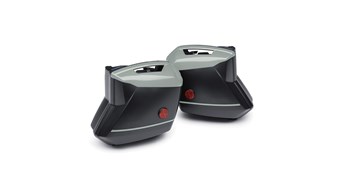 KQR™ 28 Liter Hard Saddlebag Set, Color Panel Set, Metallic Matte Fusion Silver/60SA