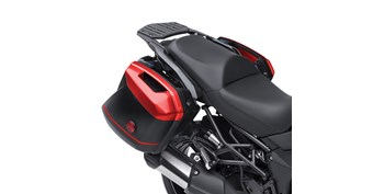 KQR™ 28 Liter Hard Saddlebag Set, Trim Set, Candy Fire Red/816