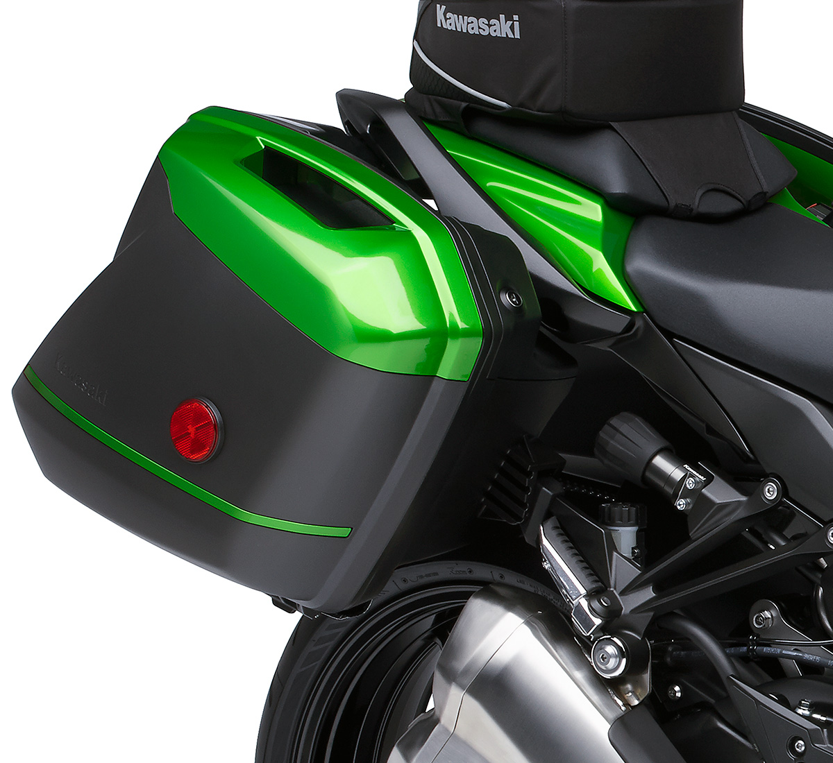 NINJA® 1000 ABS KQR™ 28 Liter Hard Saddlebag Set | Kawasaki Motors 