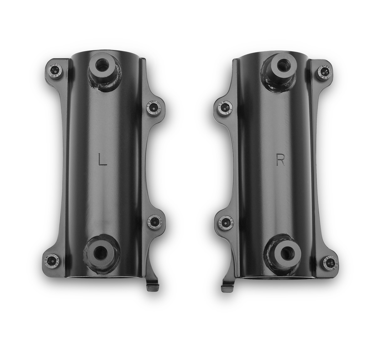 Fixed Windshield Fork Bracket Kit, Black Fixed Windshield Fork Bracket Kit, Black