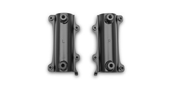 Fixed Windshield Fork Bracket Kit, Black