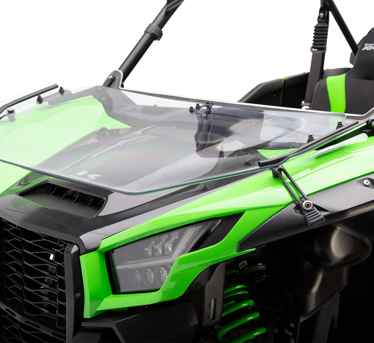 PETROLZ「Renaissance」 Kawasaki KQR Full Glass Windshield - 2015-2025 Mule PRO-DX