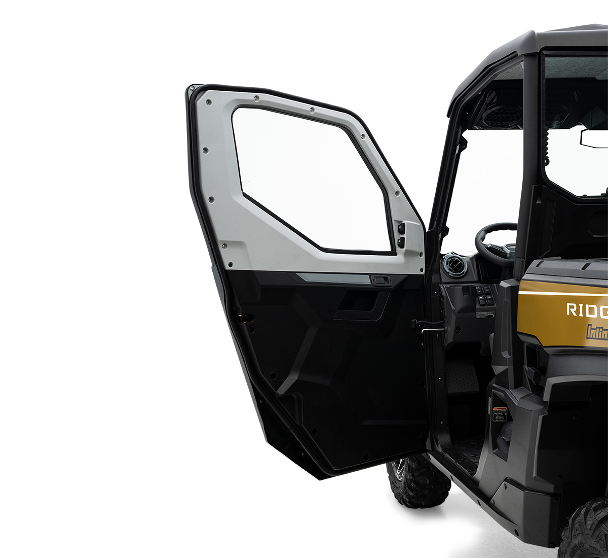 Ridge® Ranch Edition Powered Door Set | Kawasaki Motors Corp