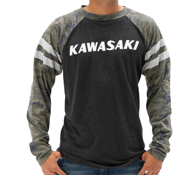 Kawasaki Heritage Camo Logo Long Sleeve T-shirt detail photo 1