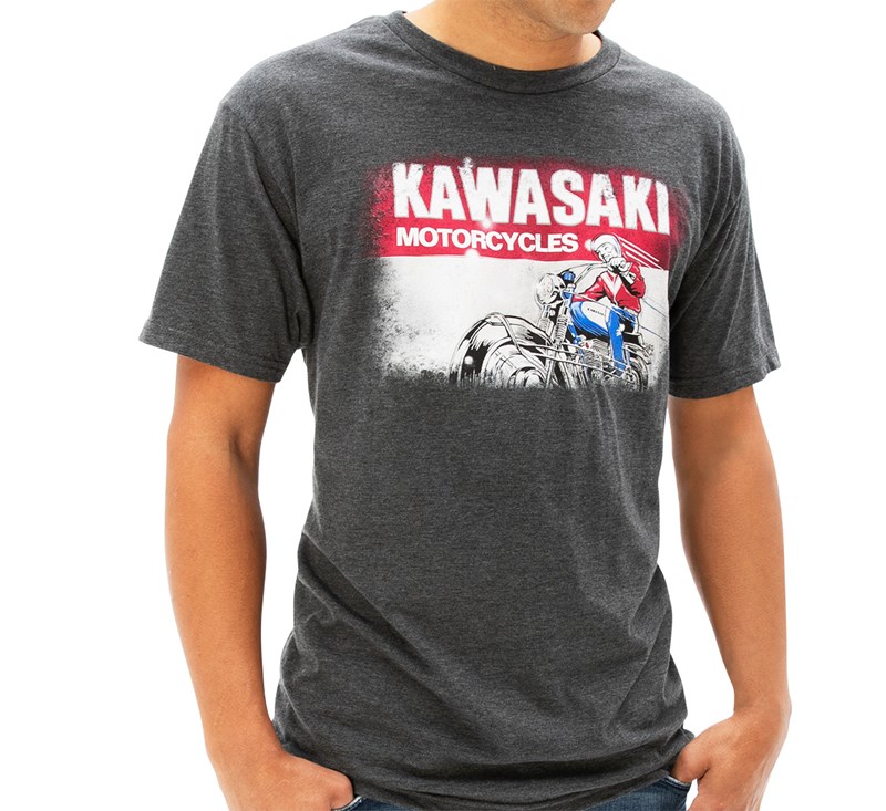 Kawasaki Heritage Logo Old School Sign T-shirt detail photo 1