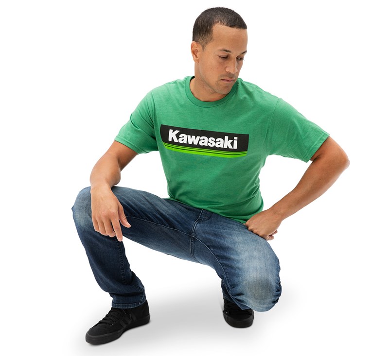 Kawasaki 3 Green Lines T-Shirt detail photo 2