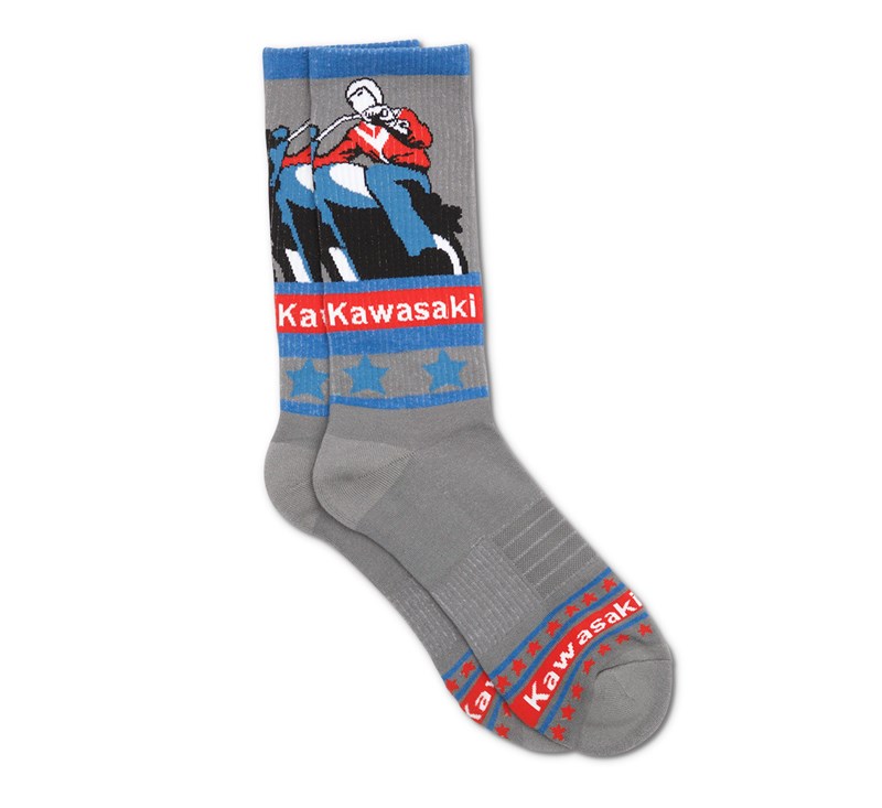 Kawasaki Heritage Logo Old School Sign Socks detail photo 1