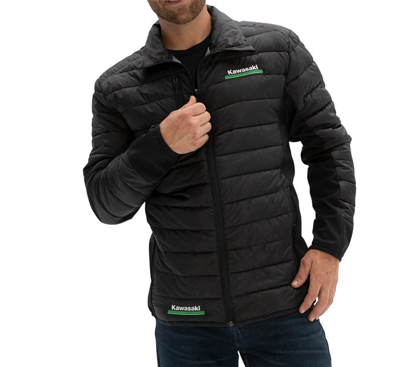 Kawasaki 3 Green Lines Puff Jacket detail photo 3