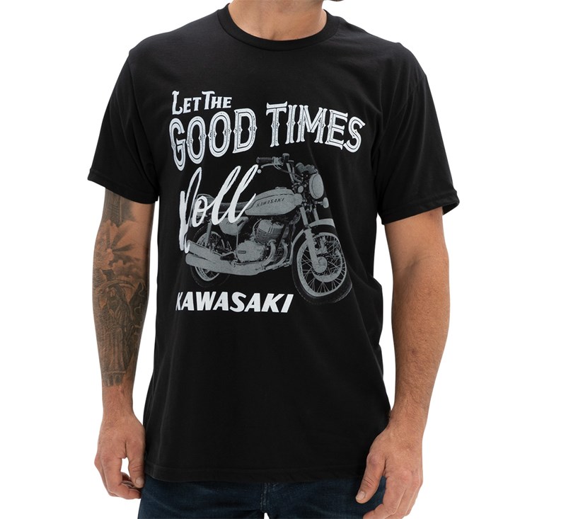 Kawasaki Heritage Motorcycle T-Shirt detail photo 2