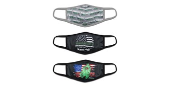 Kawasaki Cloth Face Masks 3 Pack - Flag Style