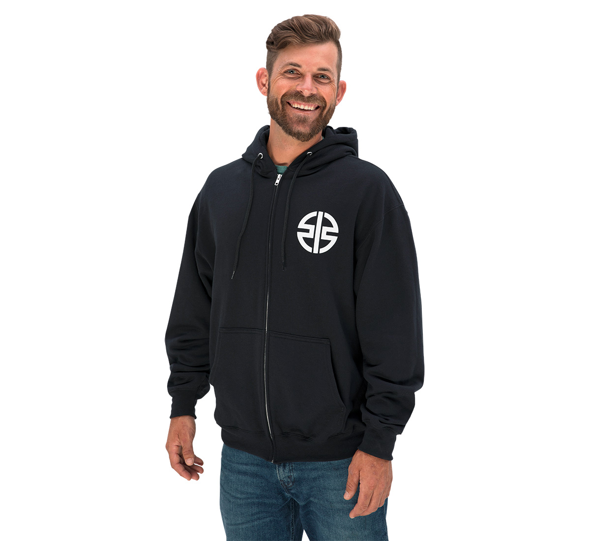 Kawasaki River Mark Zip-Front Sweatshirt