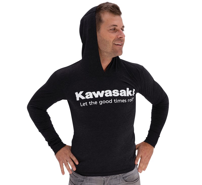Kawasaki Let The Good Times Roll® Long-Sleeve Hoodie T-Shirt detail photo 2