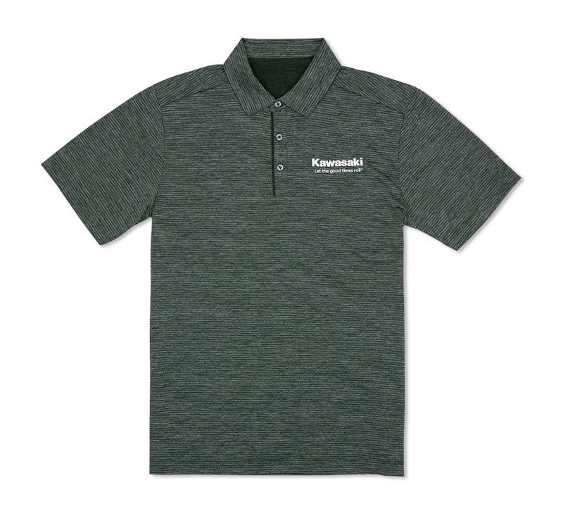 Kawasaki Let the Good Times Roll® Polo, Heather Green detail photo 1
