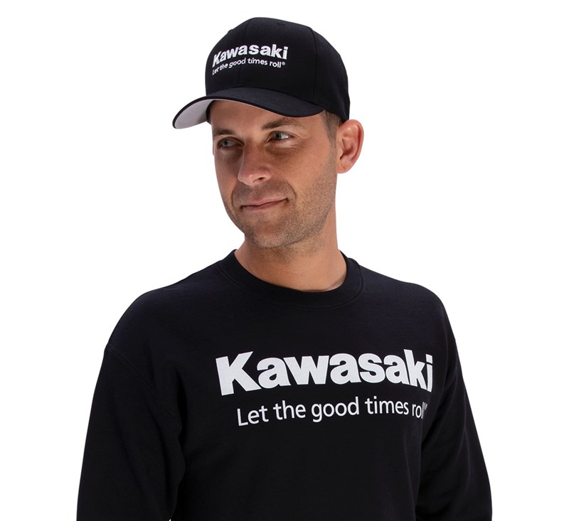 Kawasaki Let The Good Times Roll® Flexfit® Cotton Twill Cap detail photo 2