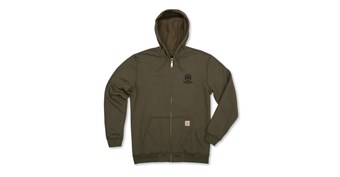 Kawasaki River Mark Logo Carhartt ® Midweight Hooded Zip-Front Sweatshirt