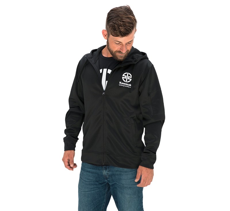 Men's Kawasaki River Mark Full-Zip Performance Hooded Sweatshirt detail photo 3