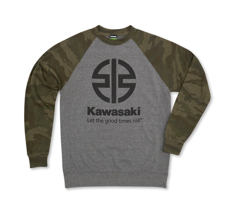 Kawasaki River Mark Logo Camo Crewneck Sweatshirt detail photo 1