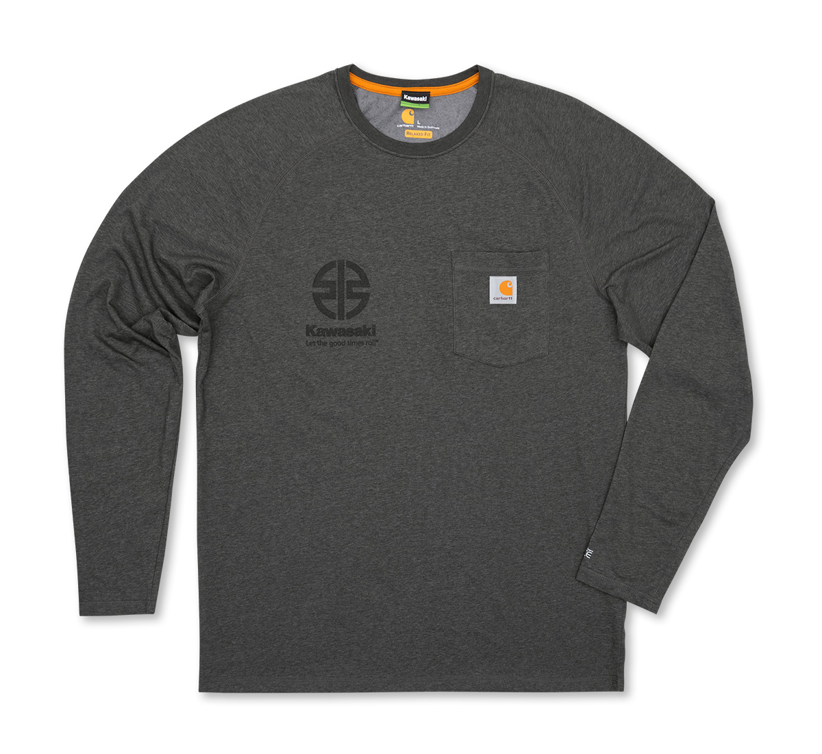 Kawasaki River Mark Logo Carhartt ® Workwear Pocket Long Sleeve T