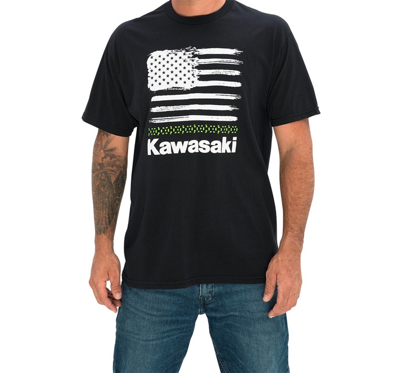 Kawasaki Freedom Flag T-Shirt detail photo 2