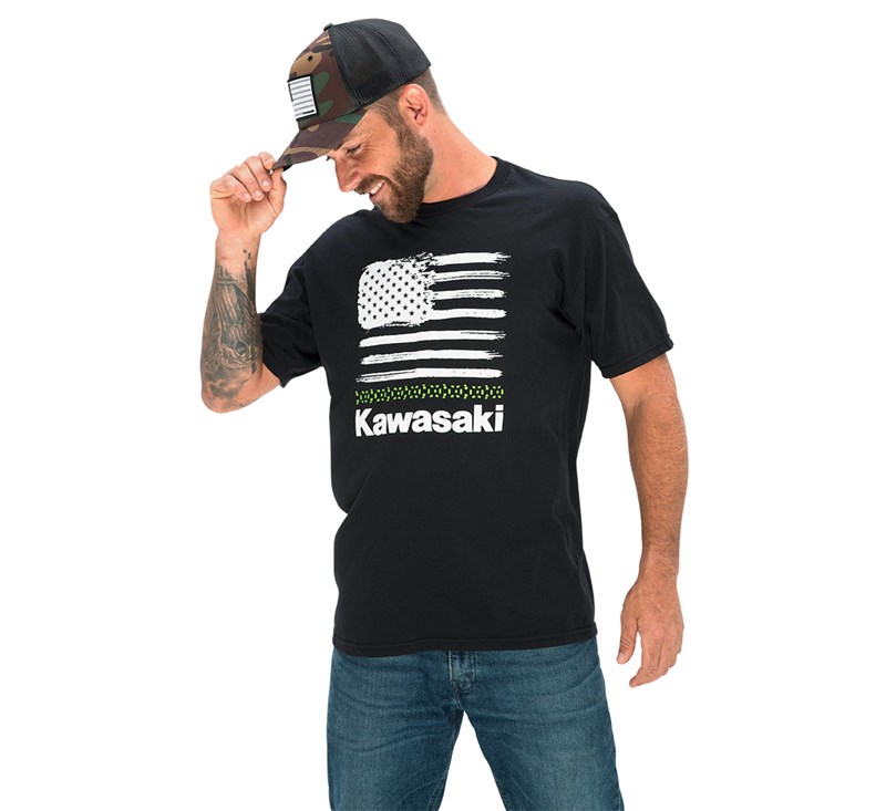 Kawasaki Freedom Flag T-Shirt detail photo 3