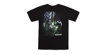 Kawasaki River Mark Logo Eagle Flag T-Shirt