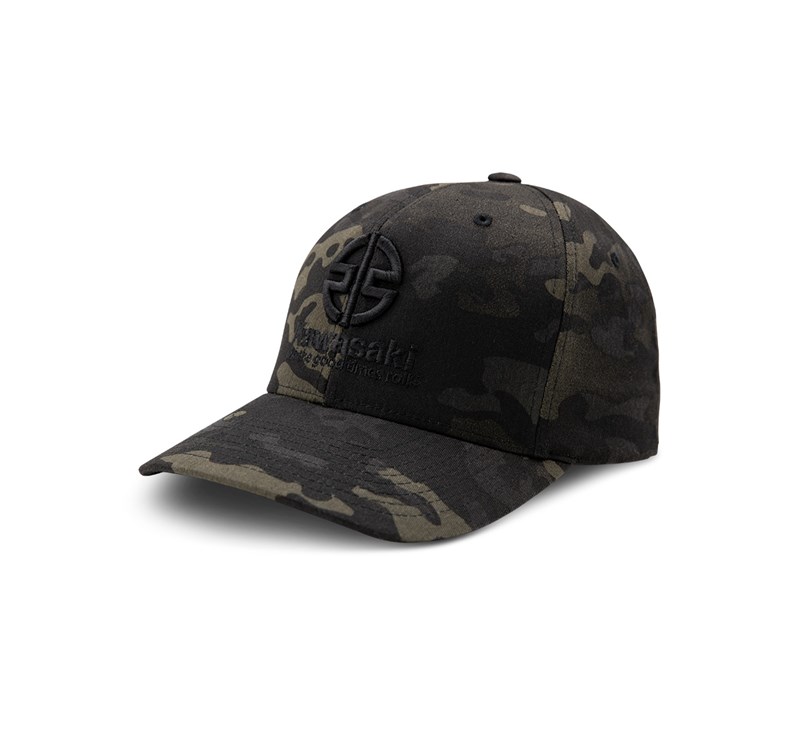 Kawasaki River Mark Logo Multicamo Hat detail photo 1