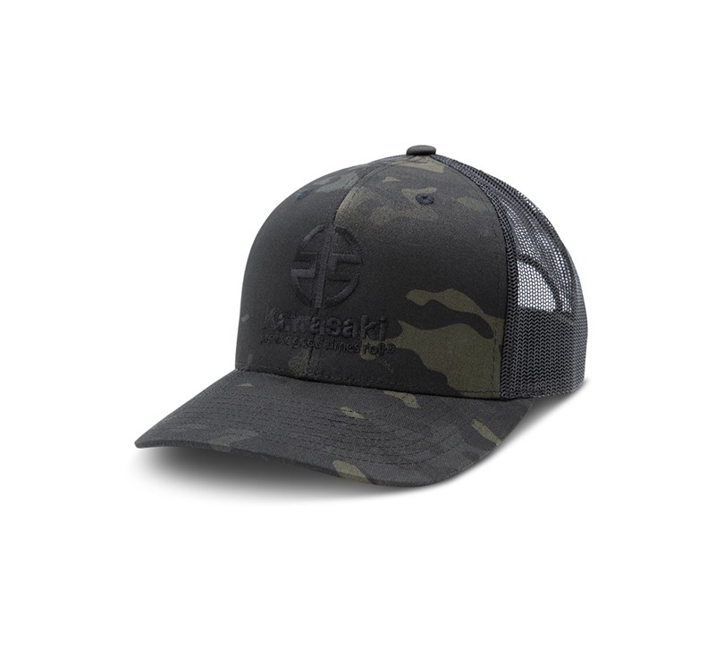 Kawasaki River Mark Logo Multicamo Hat detail photo 1