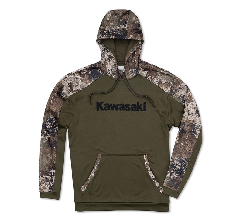Kawasaki TrueTimber® Men's Olive Strata  Performance Fleece Hoodie detail photo 1
