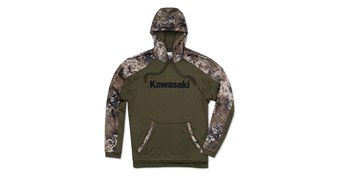 Kawasaki TrueTimber® Men's Olive Strata  Performance Fleece Hoodie