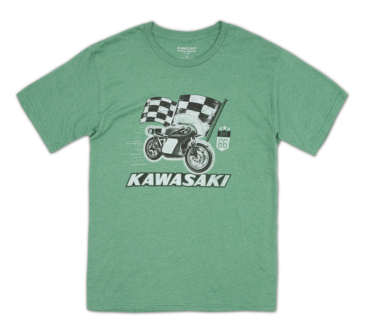 Kawasaki Heritage Checkered 1973 H2R T-Shirt