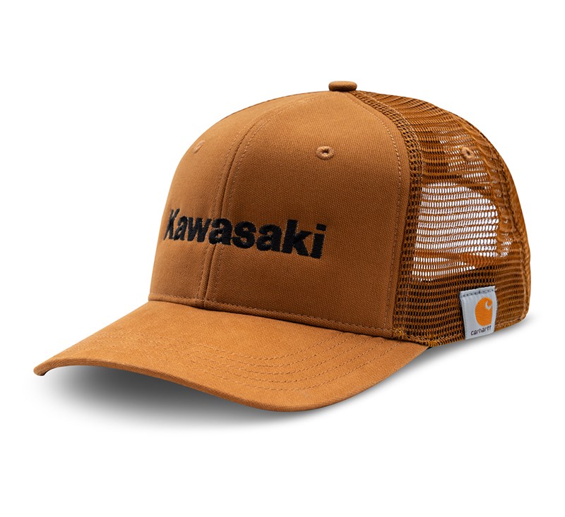 Kawasaki Carhartt Canvas Mesh Back Cap, Brown detail photo 1