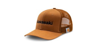 Kawasaki Carhartt Canvas Mesh Back Cap, Brown