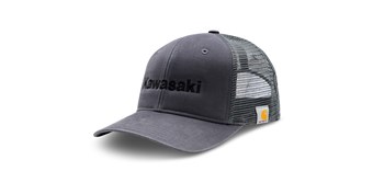 Kawasaki Carhartt® Canvas Mesh Snap Back Cap, Grey