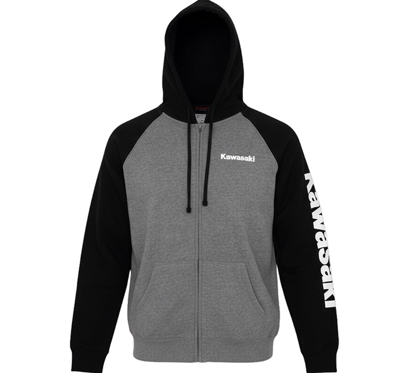 Two Tone Raglan Zip-Up Sweatshirt detail photo 2