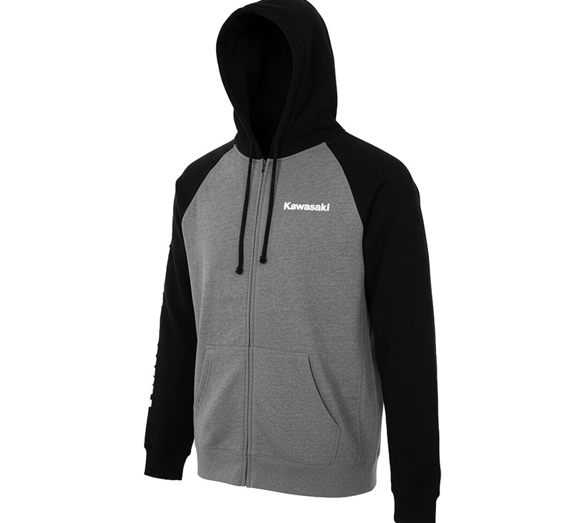 Two Tone Raglan Zip-Up Sweatshirt detail photo 3