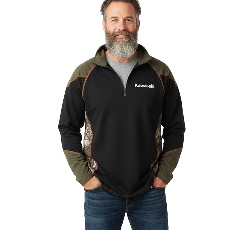 Kawasaki Strata Quarter Zip Fleece Pullover detail photo 3