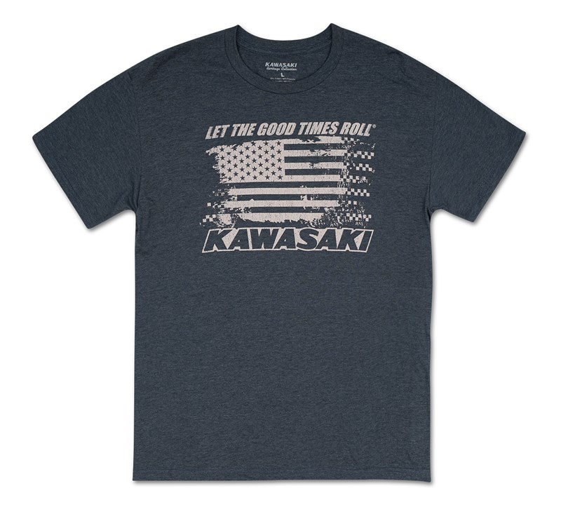 Kawasaki Heritage Flag T-Shirt detail photo 1
