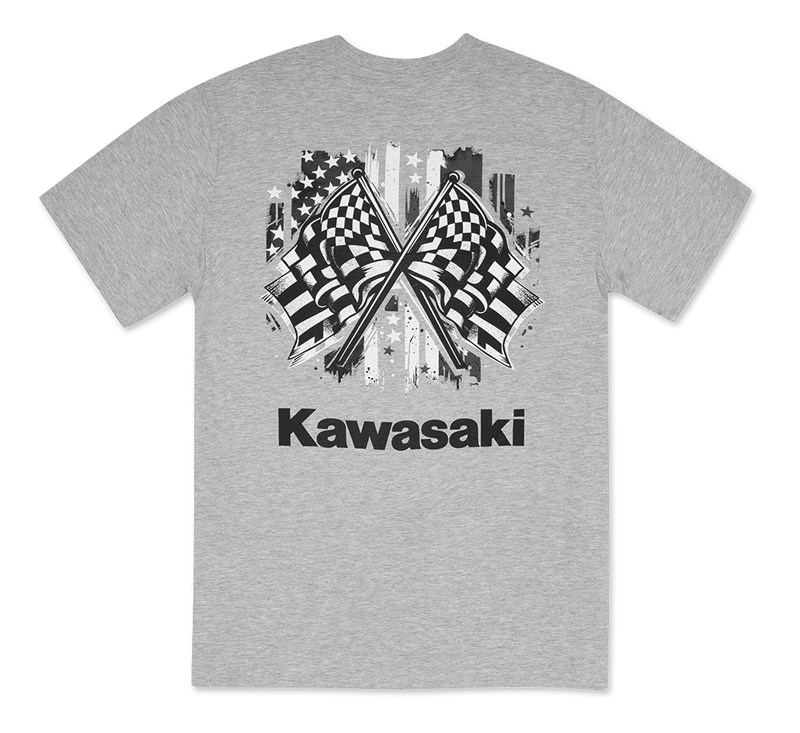 Kawasaki American Checkered Flag Teex detail photo 1