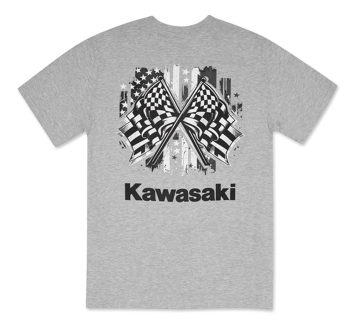 Kawasaki Vintage Checkered Flag T-Shirt