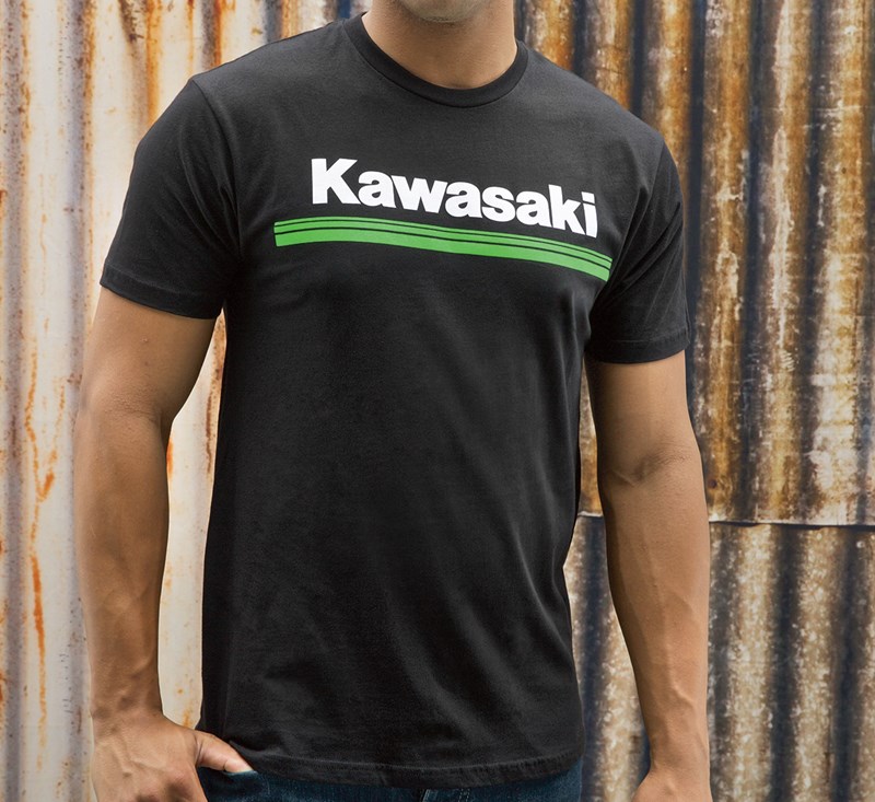 Kawasaki 3 Green Lines T-Shirt detail photo 2