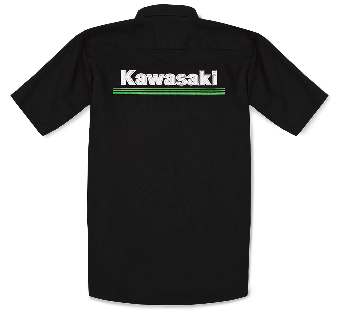 Kawasaki 3 Green Lines Woven Polyester Keychain Keyfob Black K068-8915-BKNS 