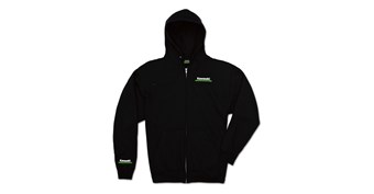 Kawasaki 3 Green Lines Zip-Front Hooded Sweatshirt