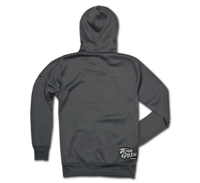 Team Green Zip-Front Hooded Sweatshirt detail photo 2